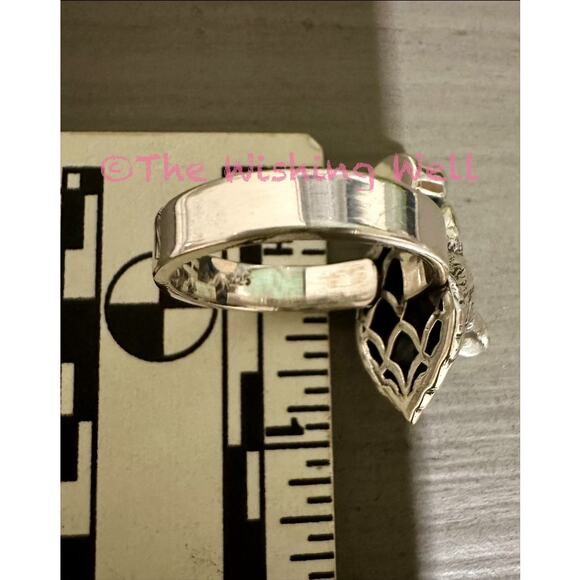 3D Wolf Sterling Silver Ring Size Adjustable 6-10 - Picture 4 of 4